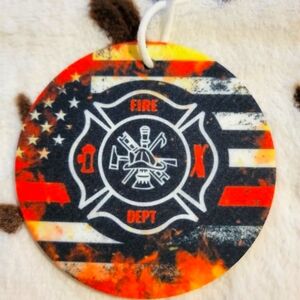 Fire Department Unscented Hanging Car Air Freshener Freshie